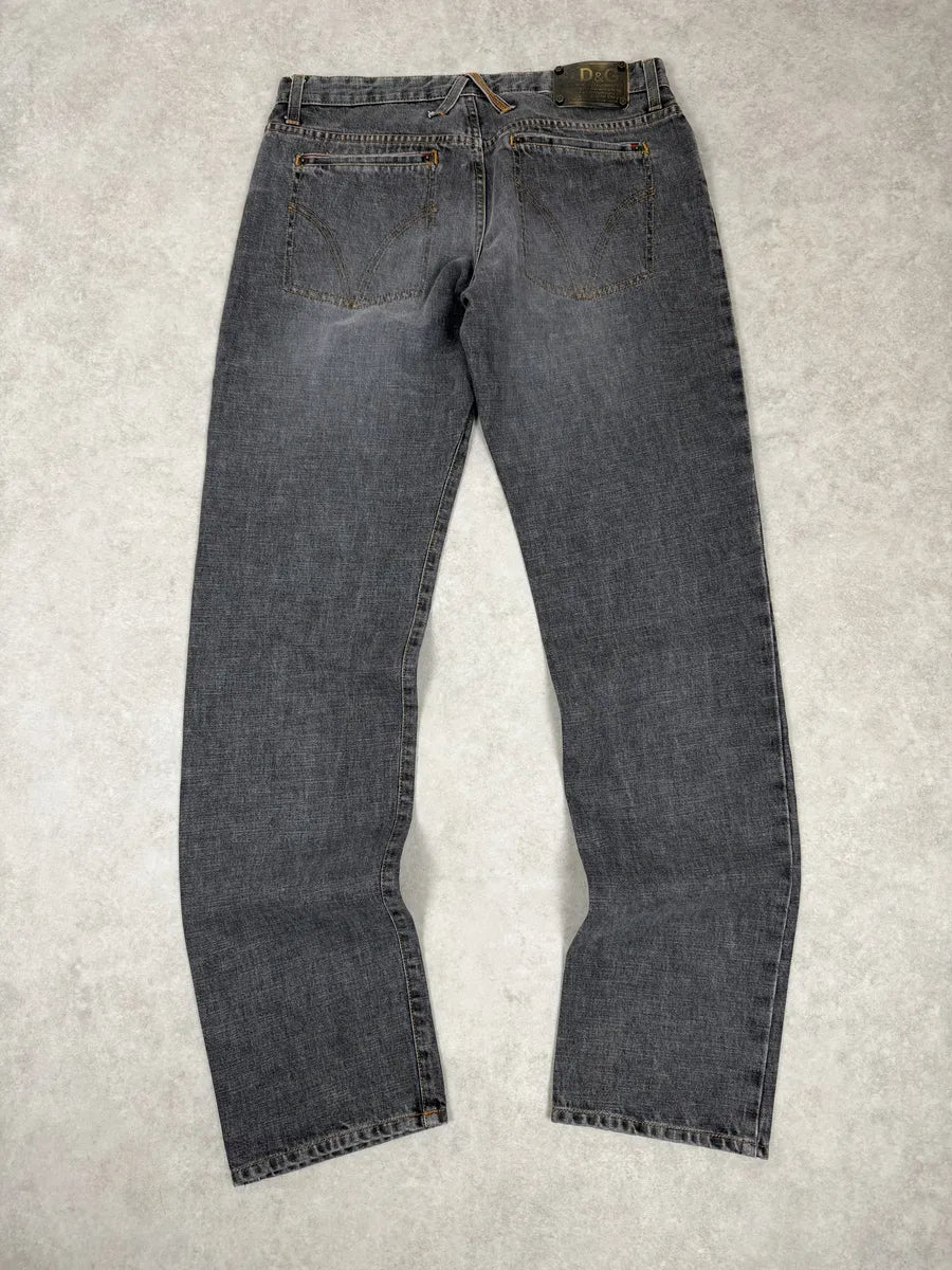 AW2003 Dolce & Gabbana Raw Grey Denim Jeans GbELHCs 4