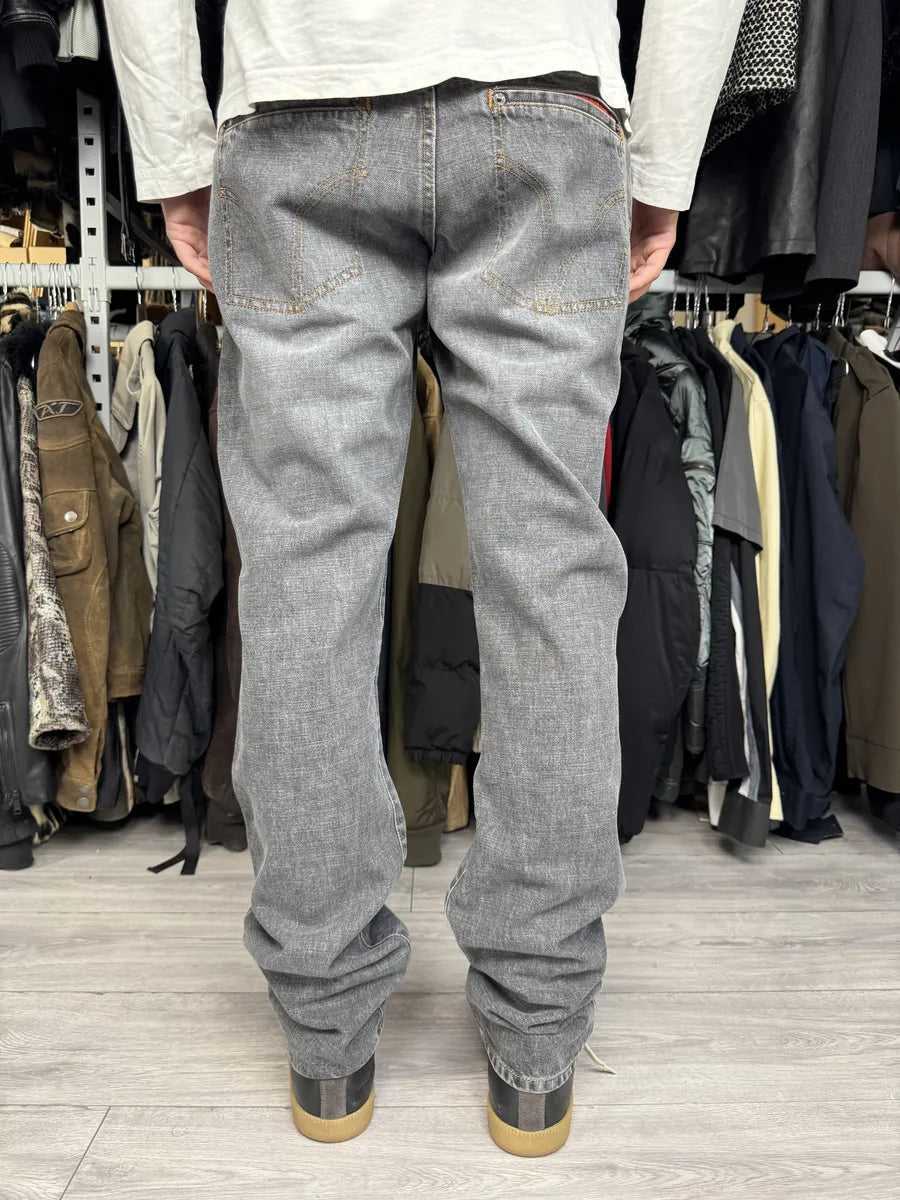 AW2003 Dolce & Gabbana Raw Grey Denim Jeans GbELHCs 2
