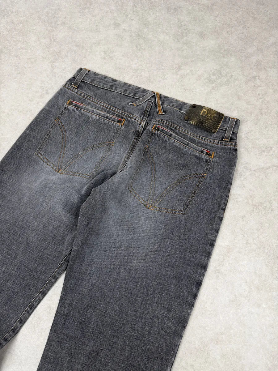 AW2003 Dolce & Gabbana Raw Grey Denim Jeans GbELHCs 7