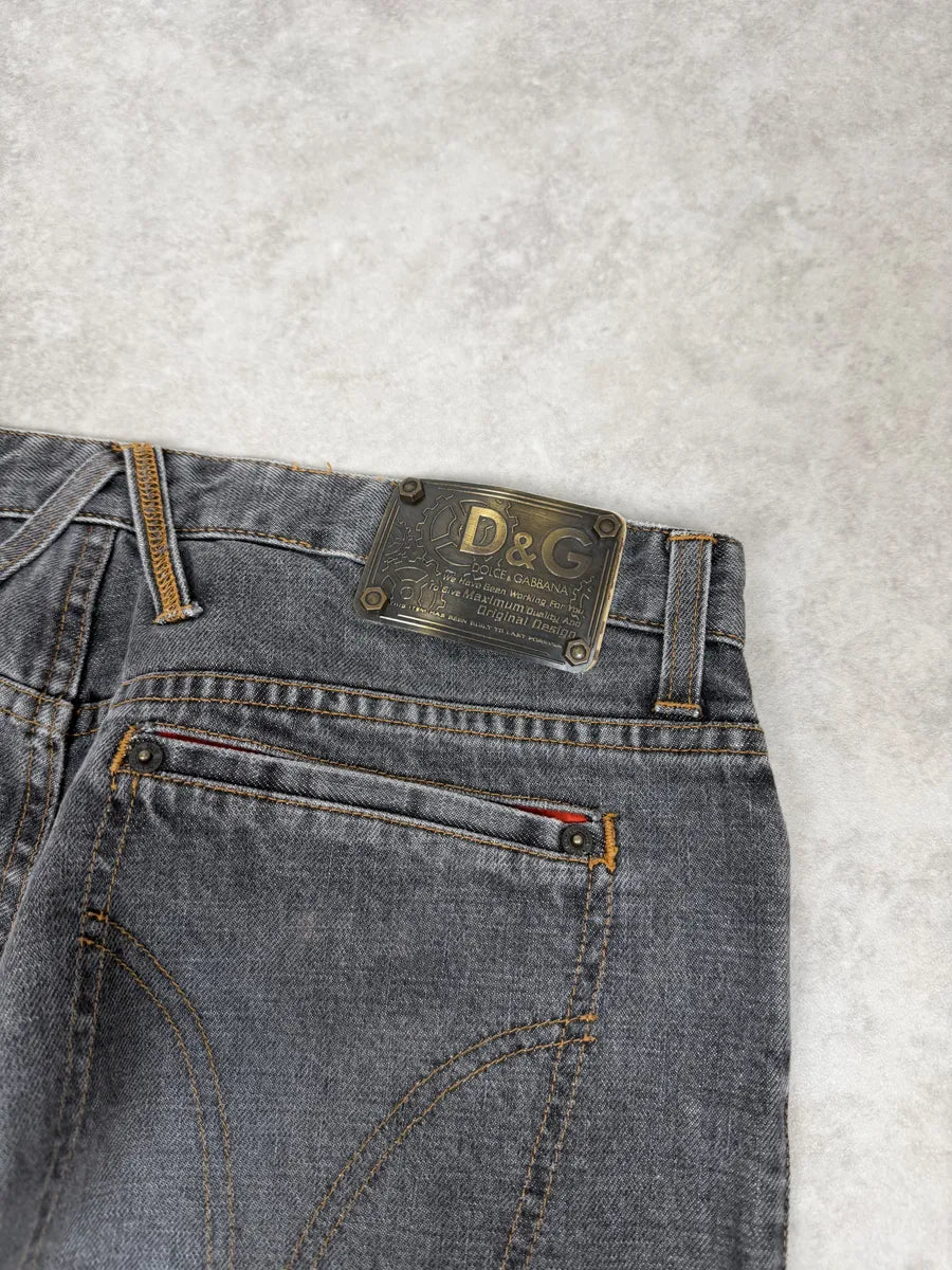 AW2003 Dolce & Gabbana Raw Grey Denim Jeans GbELHCs 8