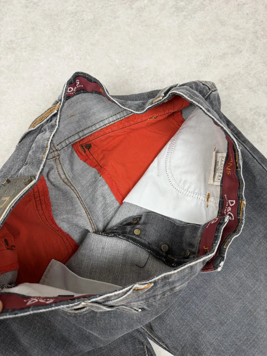 AW2003 Dolce & Gabbana Raw Grey Denim Jeans GbELHCs 10