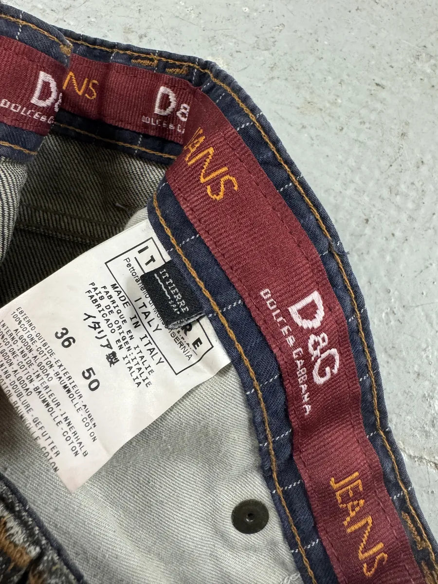 AW2003 Dolce & Gabbana Raw Grey Denim Jeans (L) 6