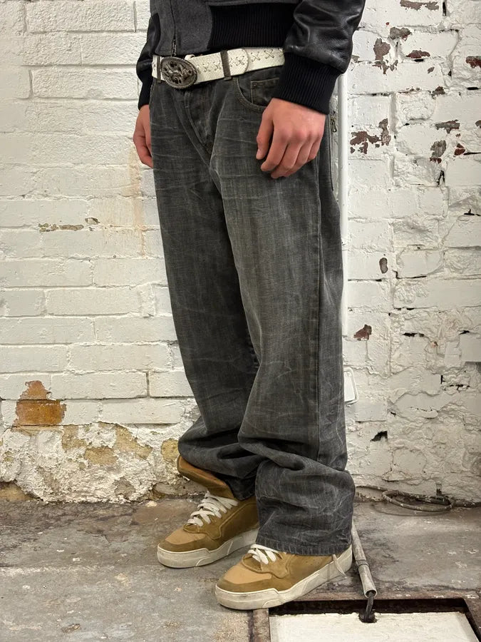 AW2003 Dolce & Gabbana Raw Grey Denim Jeans SwrBPWV 1