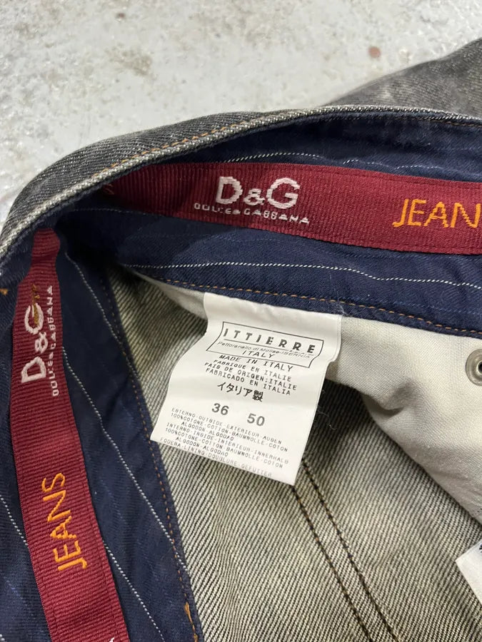 AW2003 Dolce & Gabbana Raw Grey Denim Jeans SwrBPWV 11