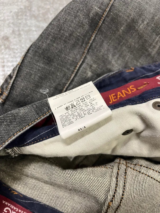 AW2003 Dolce & Gabbana Raw Grey Denim Jeans SwrBPWV 12