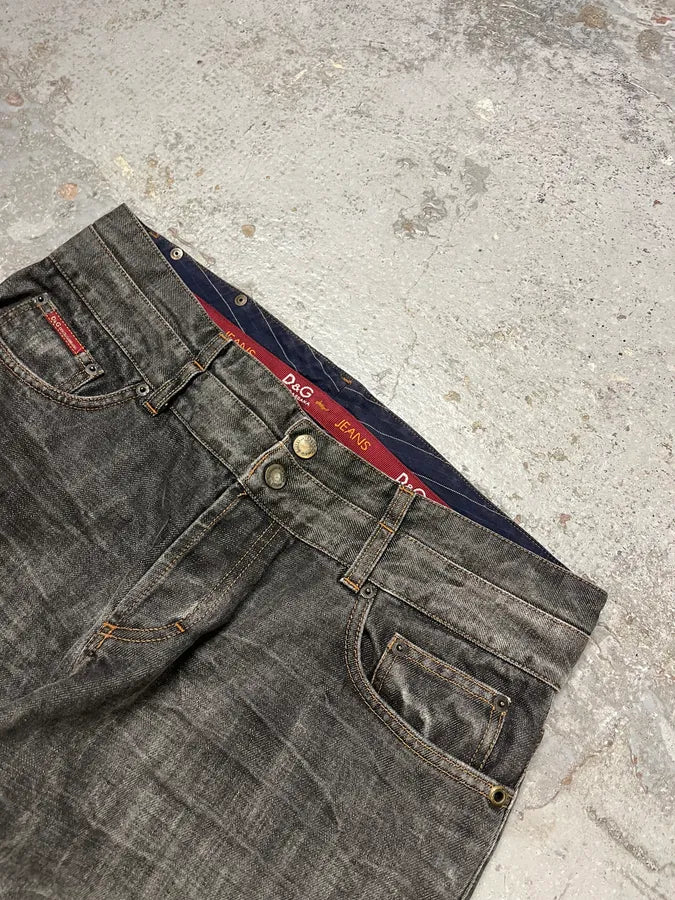 AW2003 Dolce & Gabbana Raw Grey Denim Jeans SwrBPWV 5
