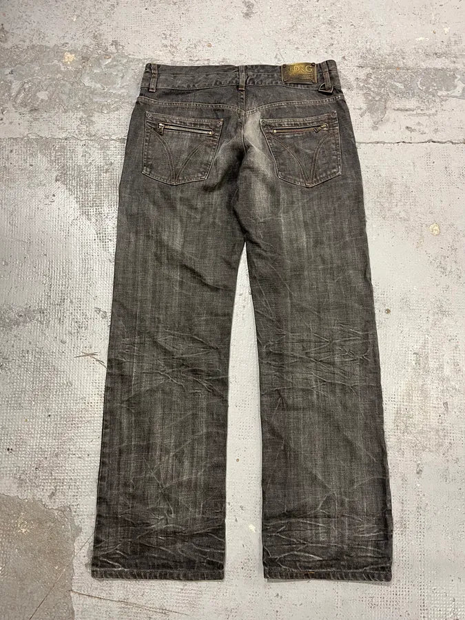 AW2003 Dolce & Gabbana Raw Grey Denim Jeans SwrBPWV 7