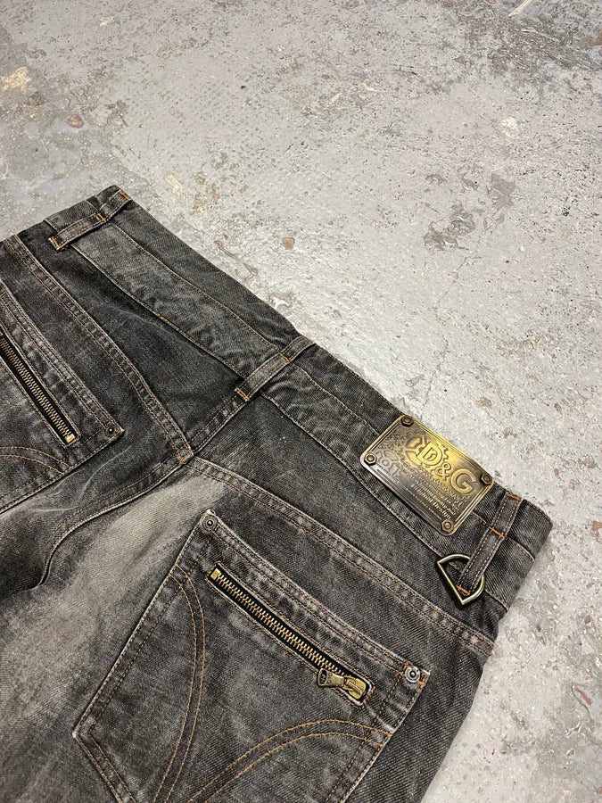 AW2003 Dolce & Gabbana Raw Grey Denim Jeans SwrBPWV 8