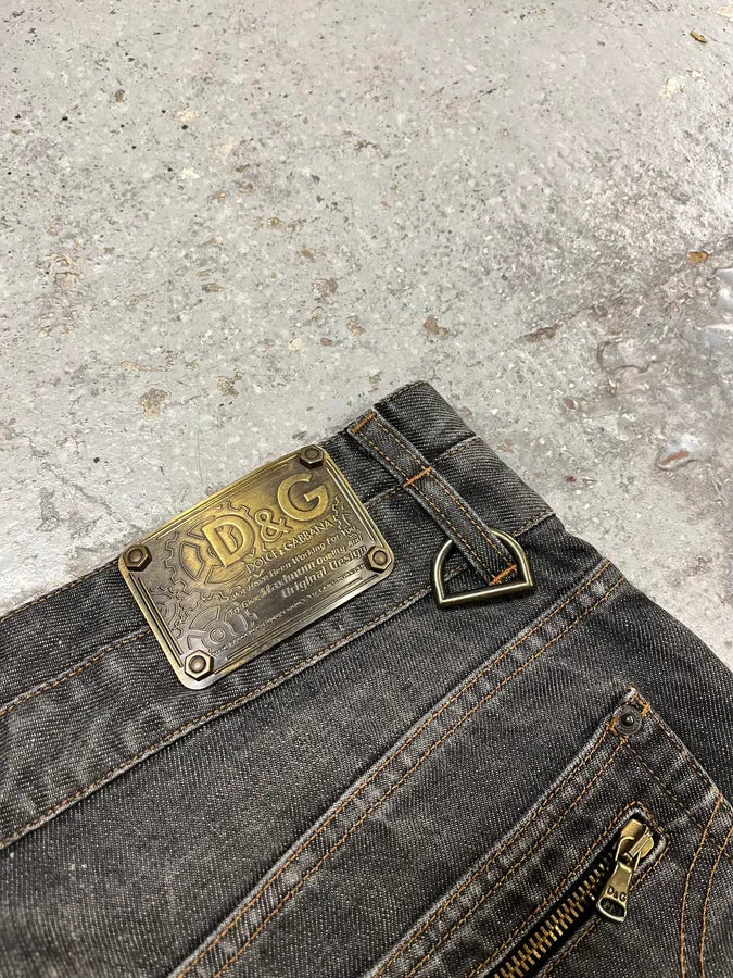 AW2003 Dolce & Gabbana Raw Grey Denim Jeans SwrBPWV 9