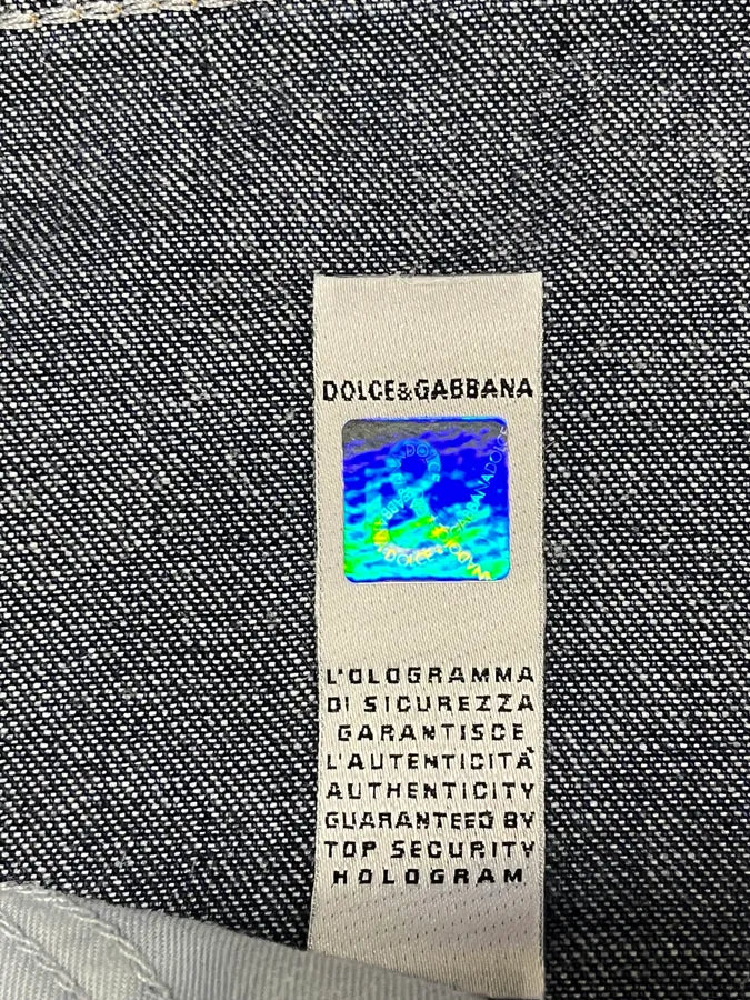 AW2003 Dolce & Gabbana Raw Navy Blue Denim Jeans xrkINZE 11