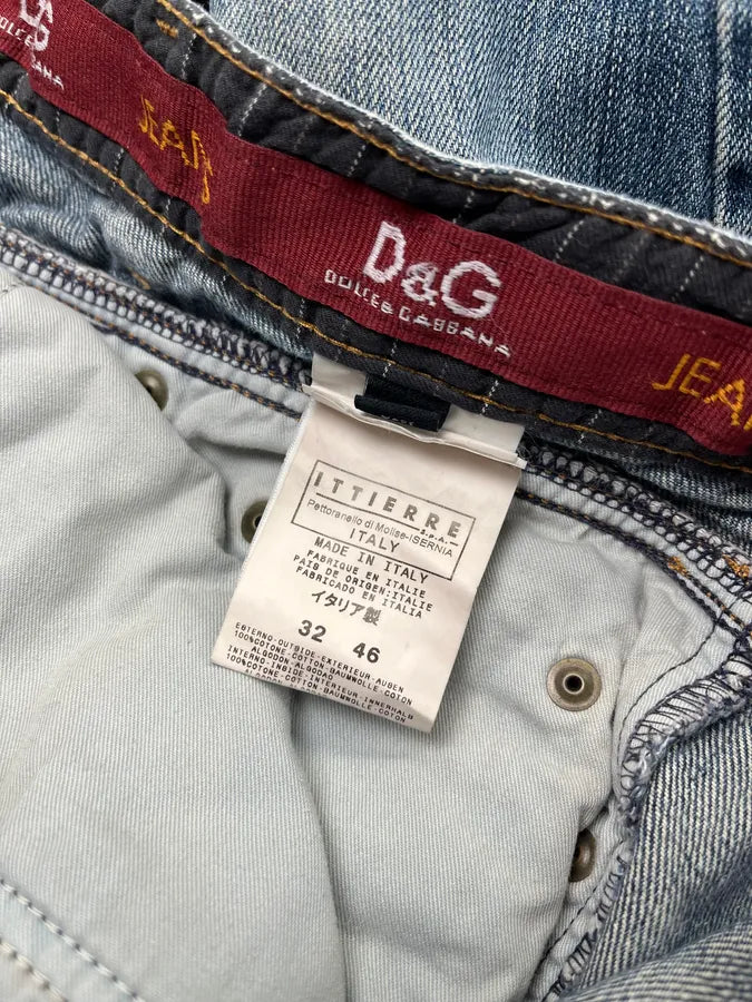 AW2003 Dolce & Gabbana Restructured Blue Denim Jeans ftIVSVs 10