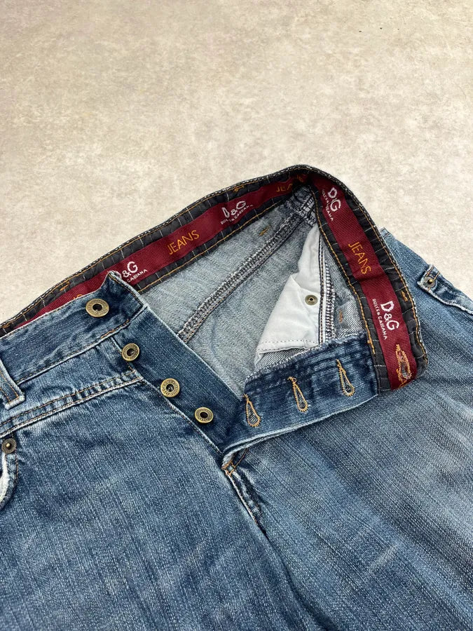 AW2003 Dolce & Gabbana Restructured Blue Denim Jeans ftIVSVs 11