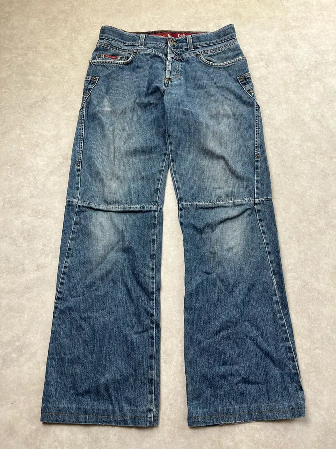 AW2003 Dolce & Gabbana Restructured Blue Denim Jeans ftIVSVs 4