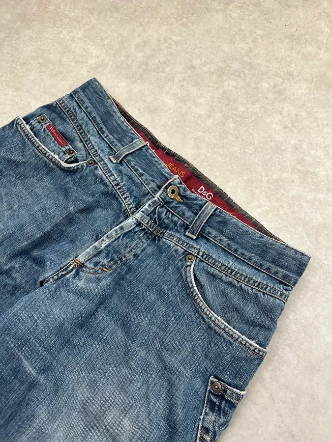 AW2003 Dolce & Gabbana Restructured Blue Denim Jeans ftIVSVs 5