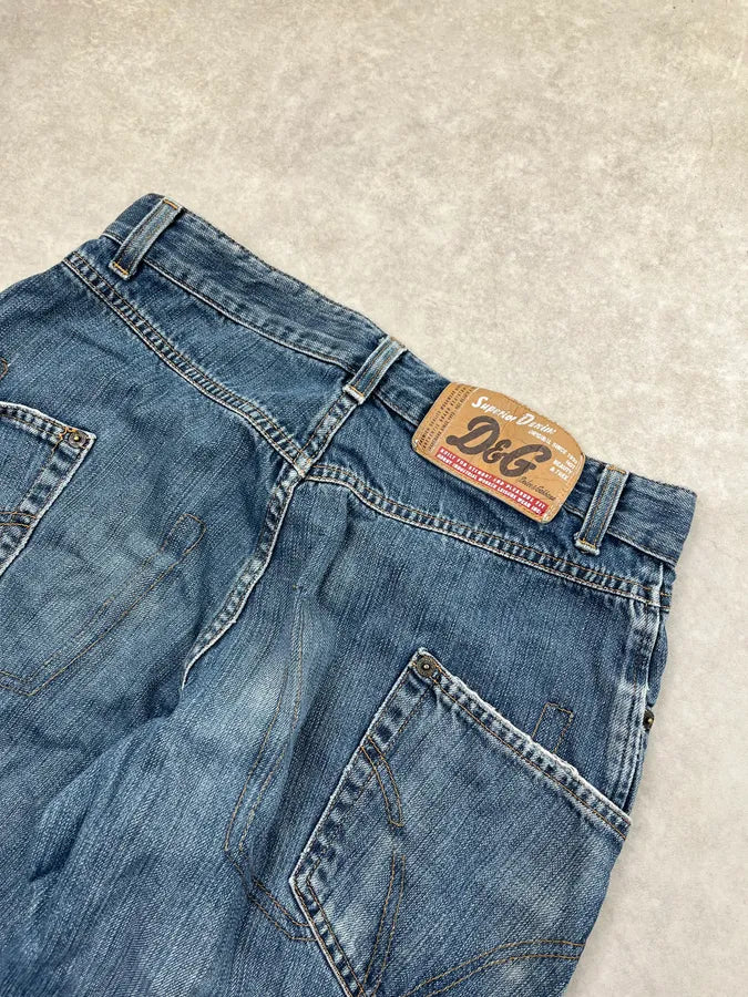 AW2003 Dolce & Gabbana Restructured Blue Denim Jeans ftIVSVs 9