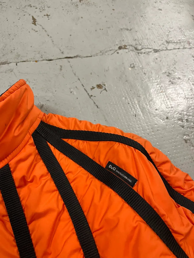AW2003 Dolce & Gabbana Spatial Tactical Orange Puffer Jacket yTcVwJL 5