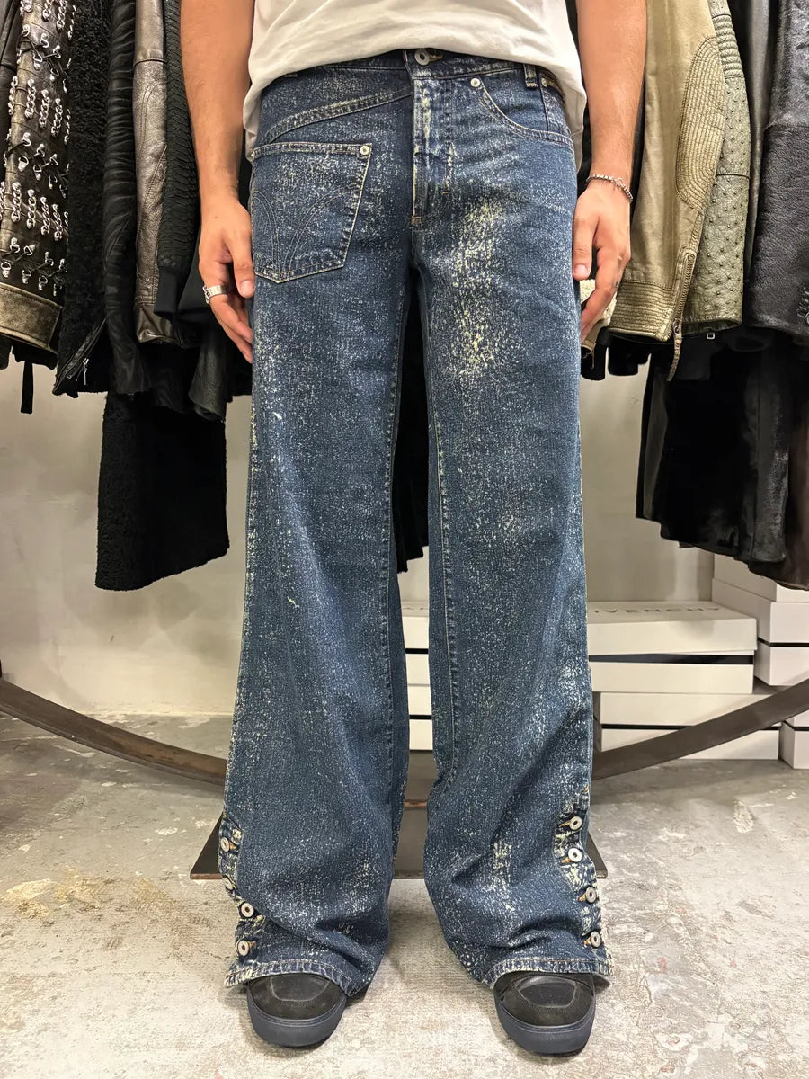 AW2003 Dolce & Gabbana Star Blue Multi Pockets Denim Jeans – Dolce