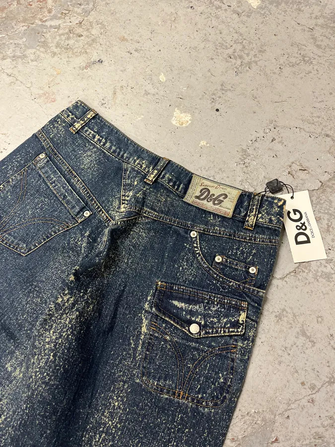 AW2003 Dolce & Gabbana Star Blue Multi Pockets Denim Jeans pdJsgAS 10