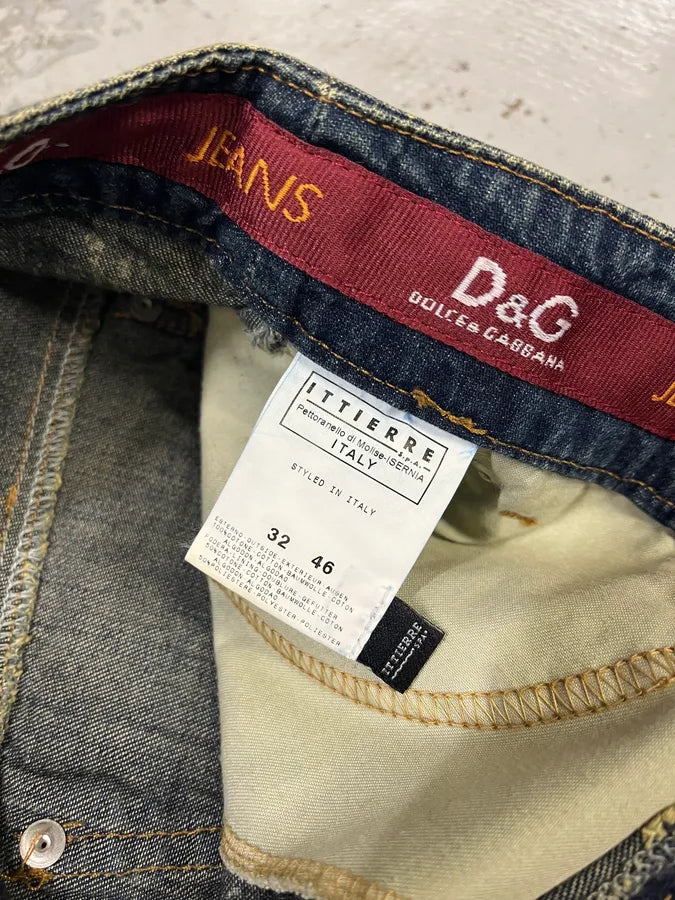 AW2003 Dolce & Gabbana Star Blue Multi Pockets Denim Jeans pdJsgAS 13
