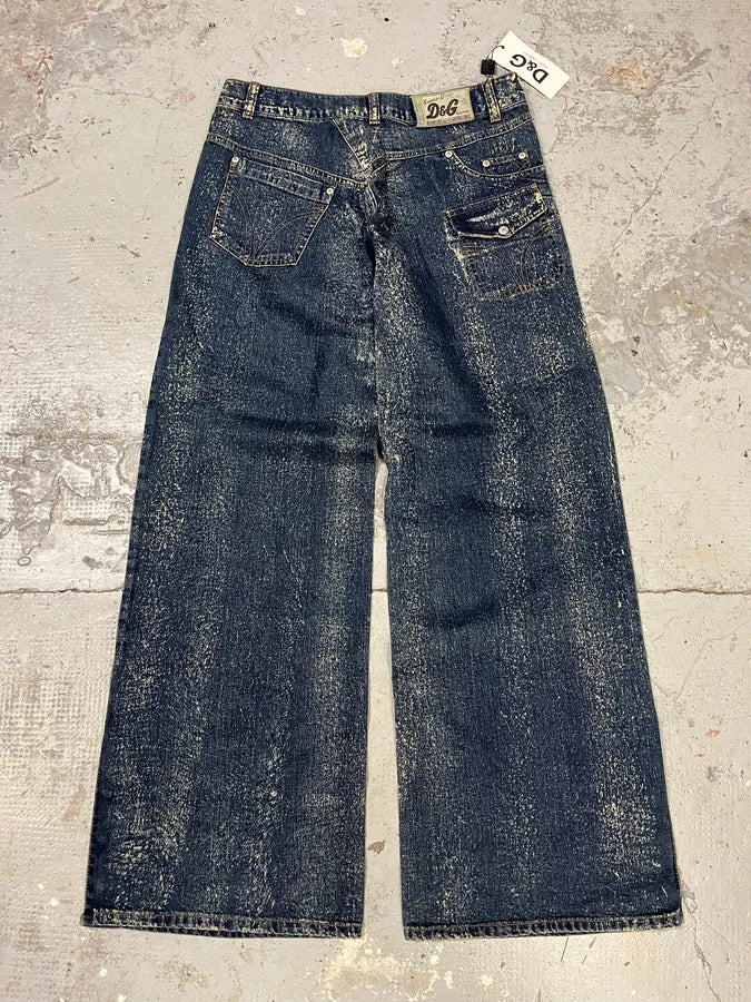 AW2003 Dolce & Gabbana Star Blue Multi Pockets Denim Jeans pdJsgAS 3