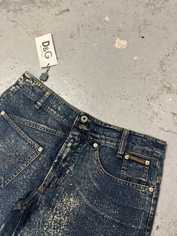 AW2003 Dolce & Gabbana Star Blue Multi Pockets Denim Jeans pdJsgAS 5