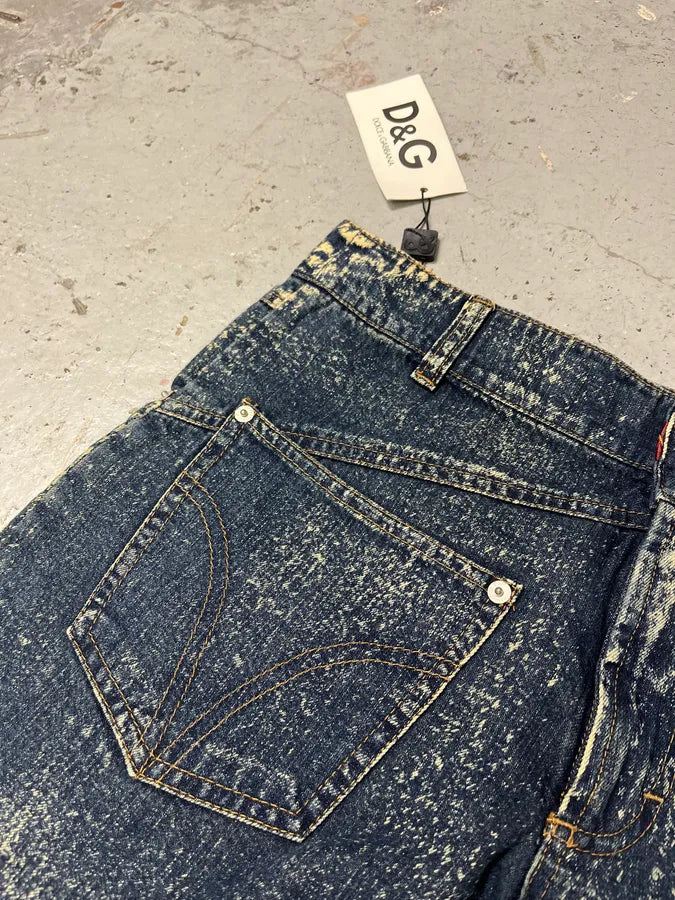 AW2003 Dolce & Gabbana Star Blue Multi Pockets Denim Jeans pdJsgAS 9