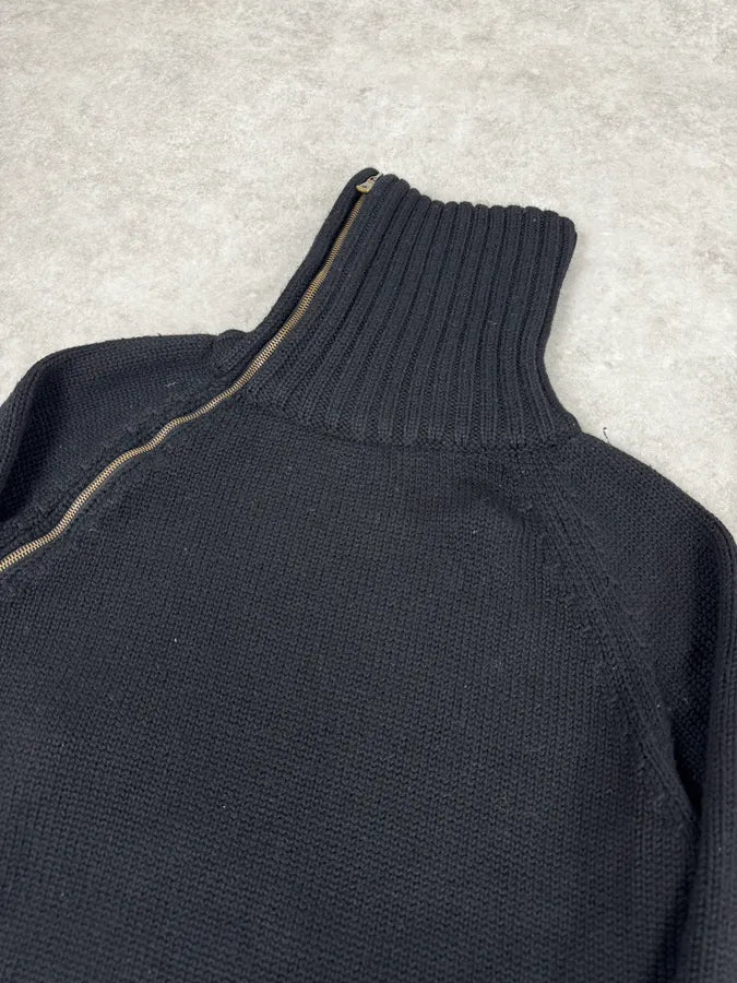AW2003 Dolce & Gabbana Tornado Zip Black Knit Sweater iJZoADf 5
