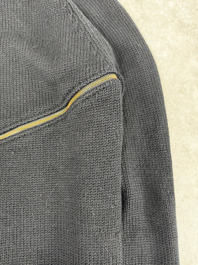 AW2003 Dolce & Gabbana Tornado Zip Black Knit Sweater iJZoADf 9