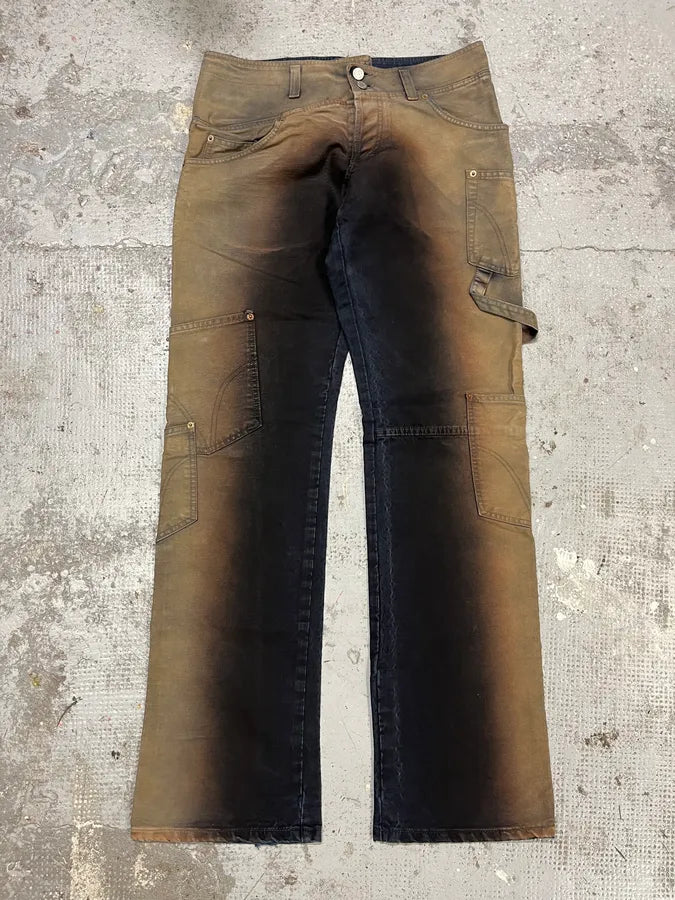 AW2003 Dolce & Gabbana Utility Bronze Gradient Cargo Pants (M/L) PSQSqZp 0