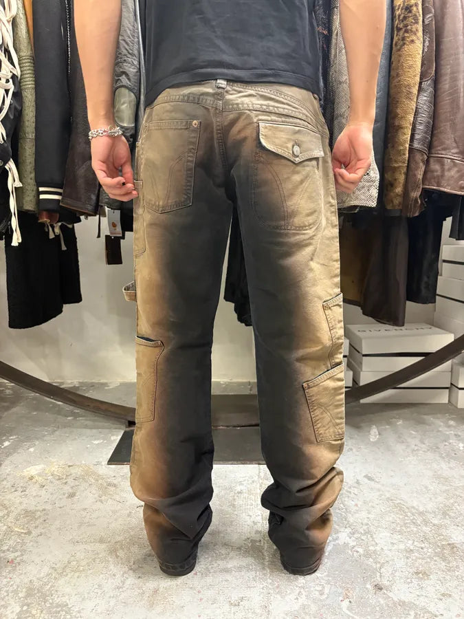AW2003 Dolce & Gabbana Utility Bronze Gradient Cargo Pants (M/L) PSQSqZp 3