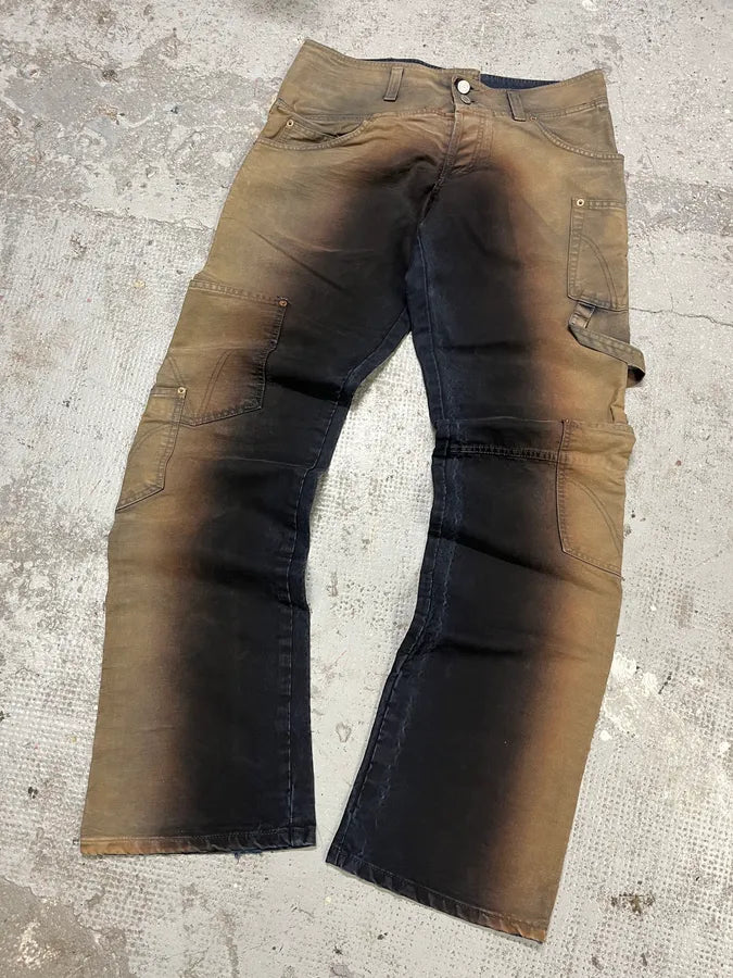 AW2003 Dolce & Gabbana Utility Bronze Gradient Cargo Pants (M/L) PSQSqZp 4