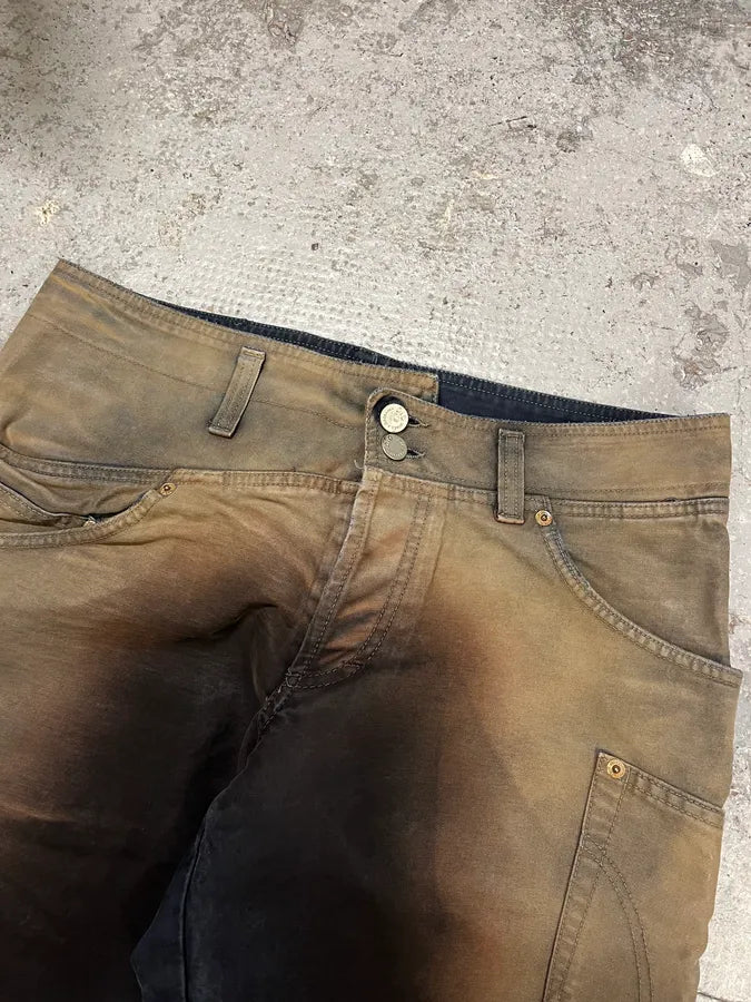 AW2003 Dolce & Gabbana Utility Bronze Gradient Cargo Pants (M/L) PSQSqZp 5