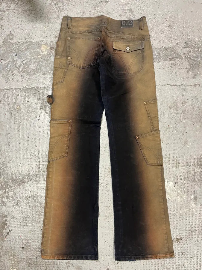 AW2003 Dolce & Gabbana Utility Bronze Gradient Cargo Pants (M/L) PSQSqZp 7