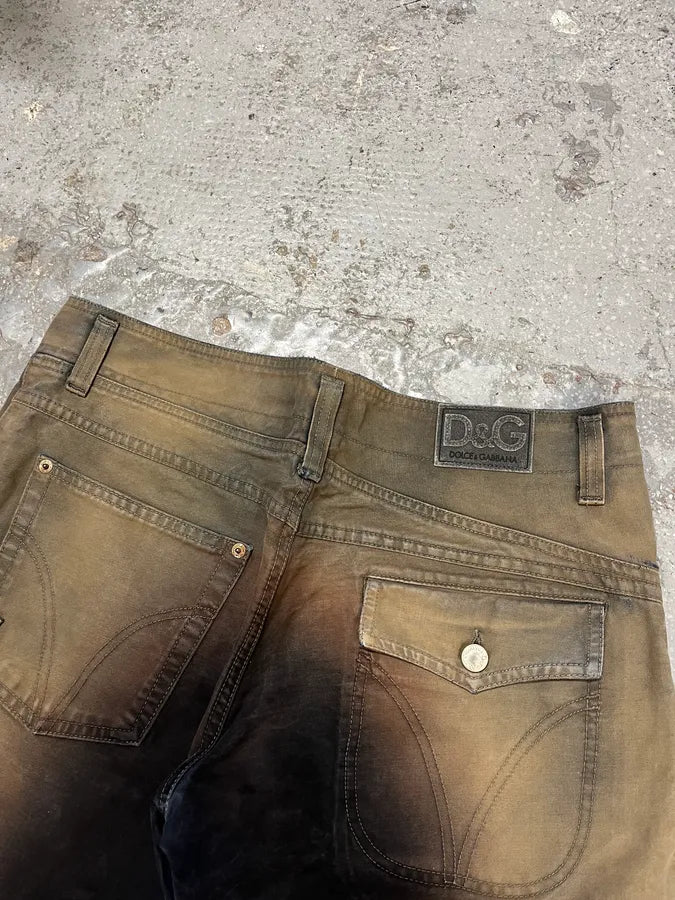 AW2003 Dolce & Gabbana Utility Bronze Gradient Cargo Pants (M/L) PSQSqZp 8