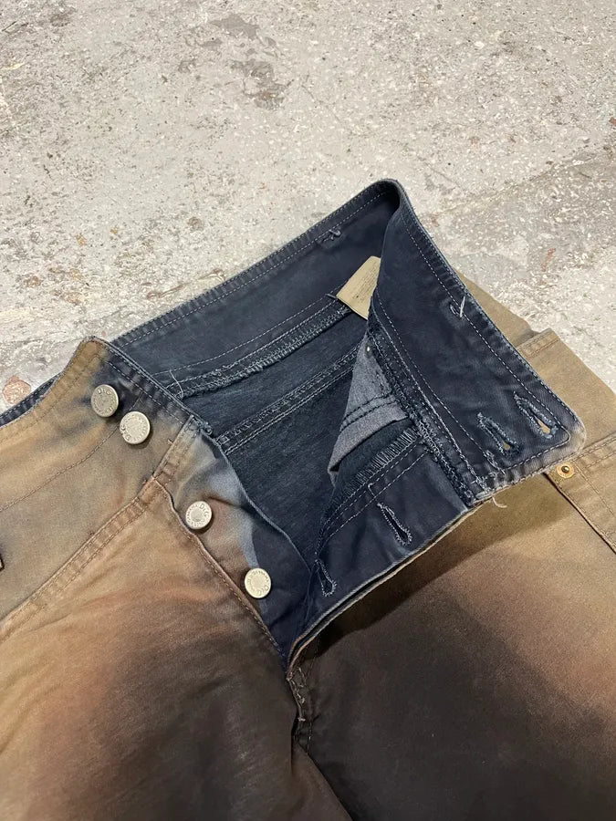 AW2003 Dolce & Gabbana Utility Bronze Gradient Cargo Pants (M/L) PSQSqZp 9