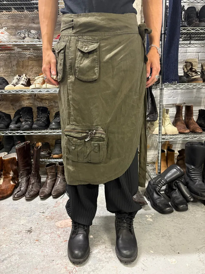 AW2003 Dolce & Gabbana Versatile Olive Cargo Skirt (M) PtRzzjd 1