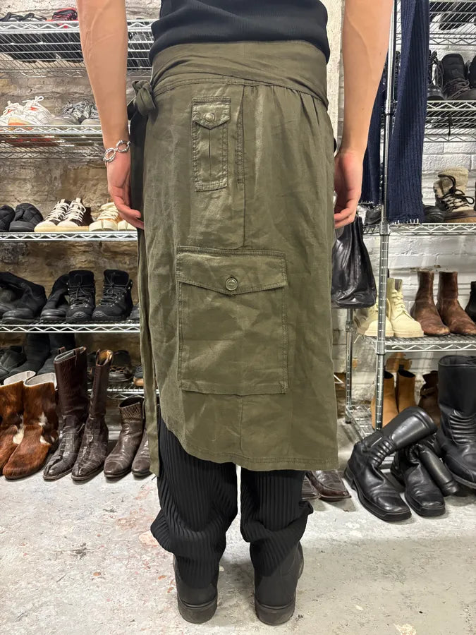 AW2003 Dolce & Gabbana Versatile Olive Cargo Skirt (M) PtRzzjd 3