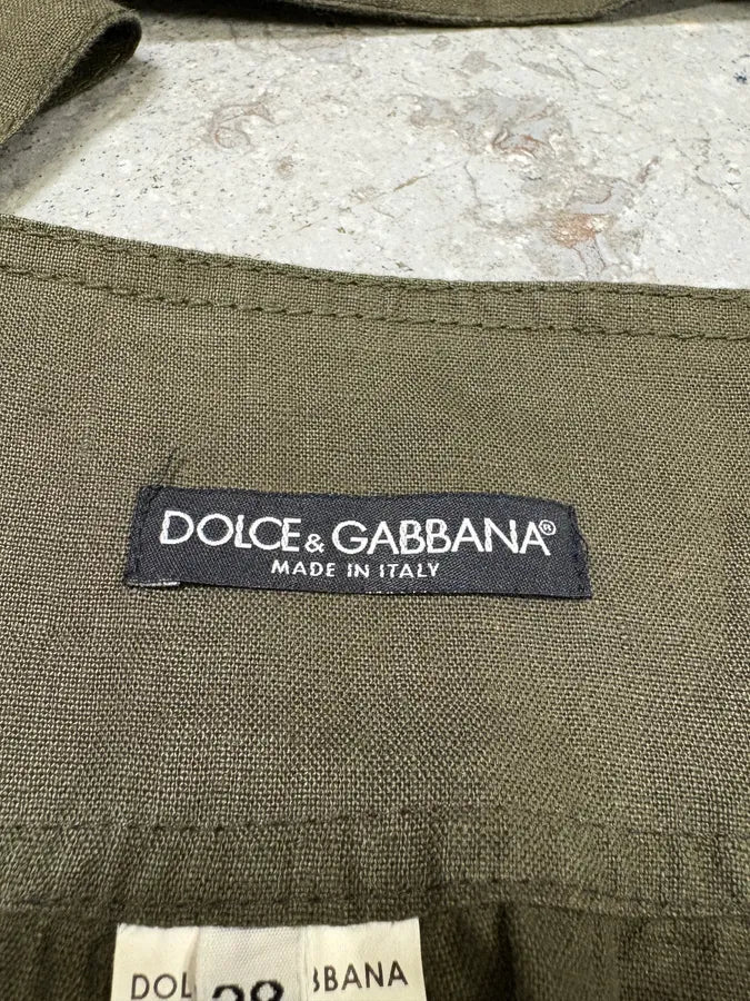 AW2003 Dolce & Gabbana Versatile Olive Cargo Skirt (M) PtRzzjd 8