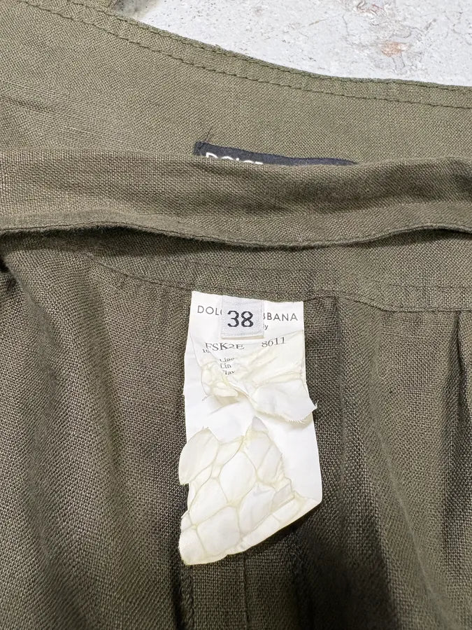 AW2003 Dolce & Gabbana Versatile Olive Cargo Skirt (M) PtRzzjd 9