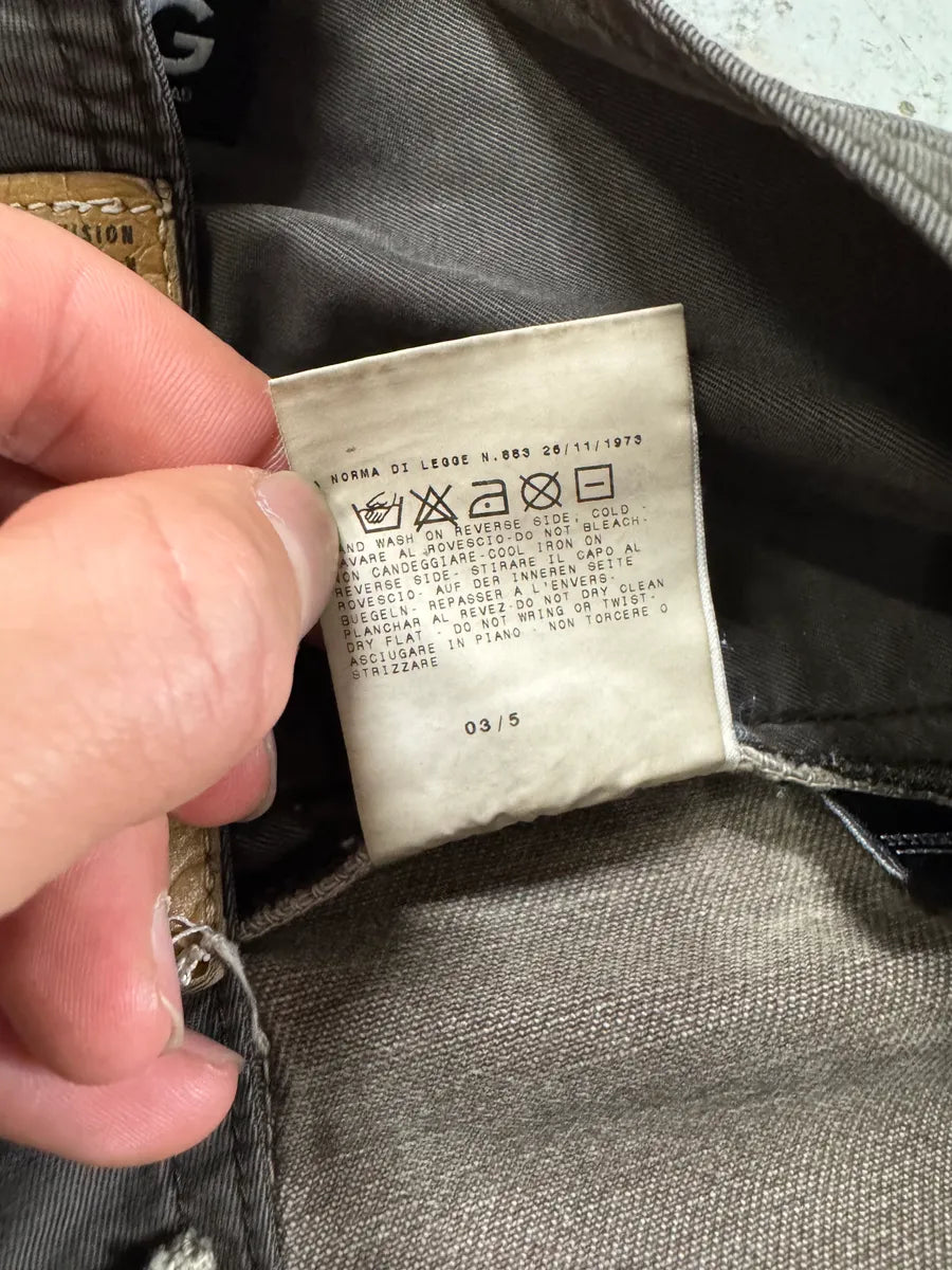 AW2003 Dolce & Gabbana Waisted Masterpiece Faded Grey Denim Cargo (M) 10