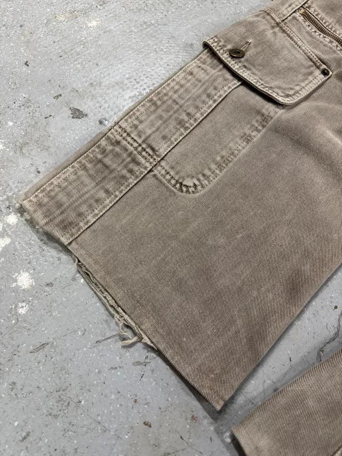 AW2003 Dolce & Gabbana Waisted Masterpiece Faded Grey Denim Cargo (M) 3