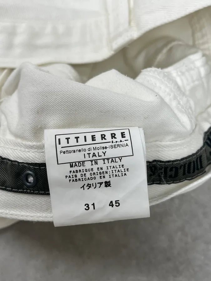 AW2003 Dolce & Gabbana White Distressed Pants PRMZnGc 10