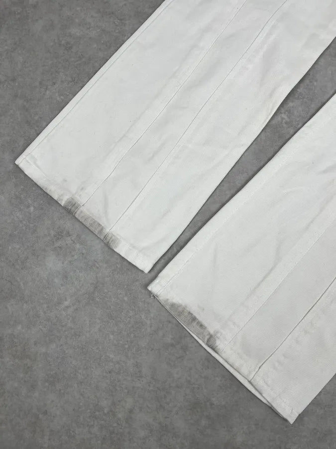 AW2003 Dolce & Gabbana White Distressed Pants PRMZnGc 11