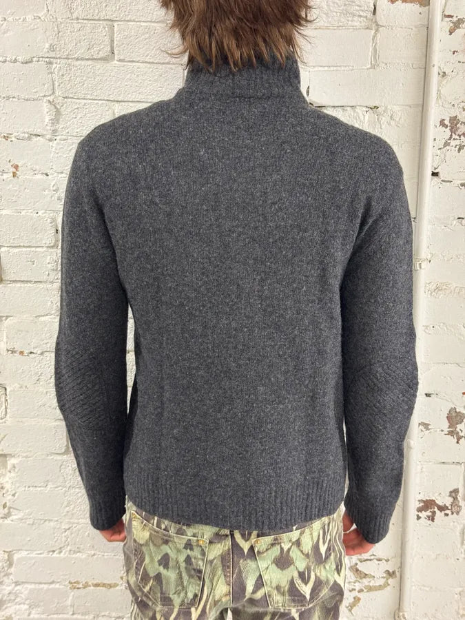 AW2003 Dolce & Gabbana Wool Asymmetrical Zip-Up Sweater GwQgDCJ 2