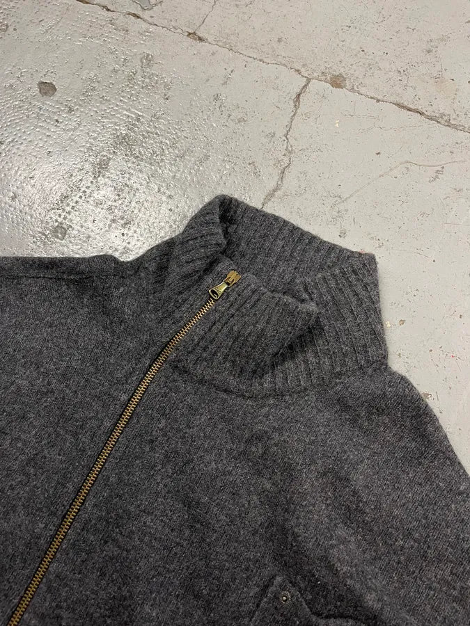 AW2003 Dolce & Gabbana Wool Asymmetrical Zip-Up Sweater GwQgDCJ 4
