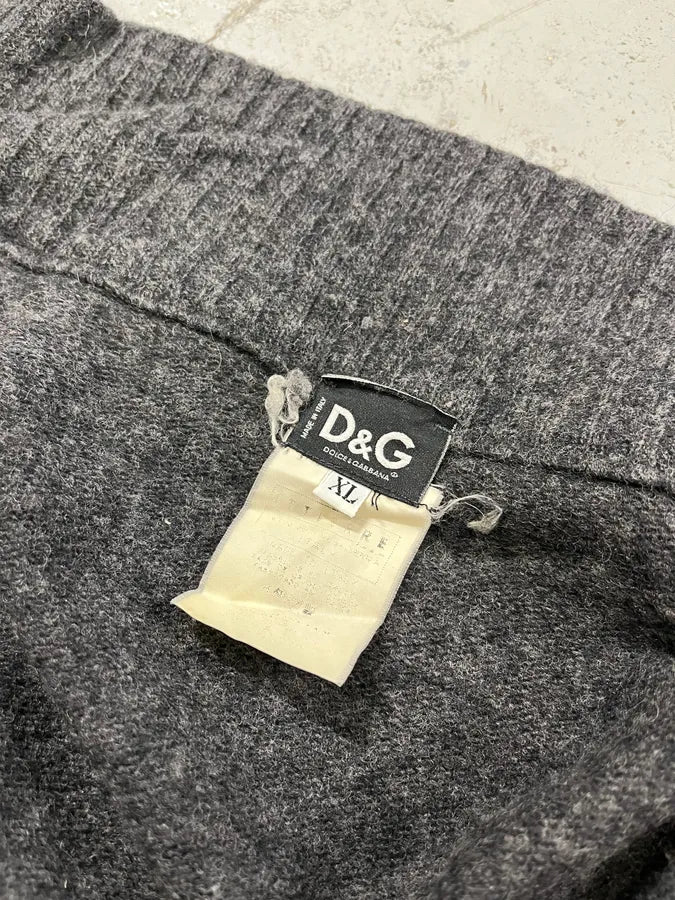 AW2003 Dolce & Gabbana Wool Asymmetrical Zip-Up Sweater GwQgDCJ 9