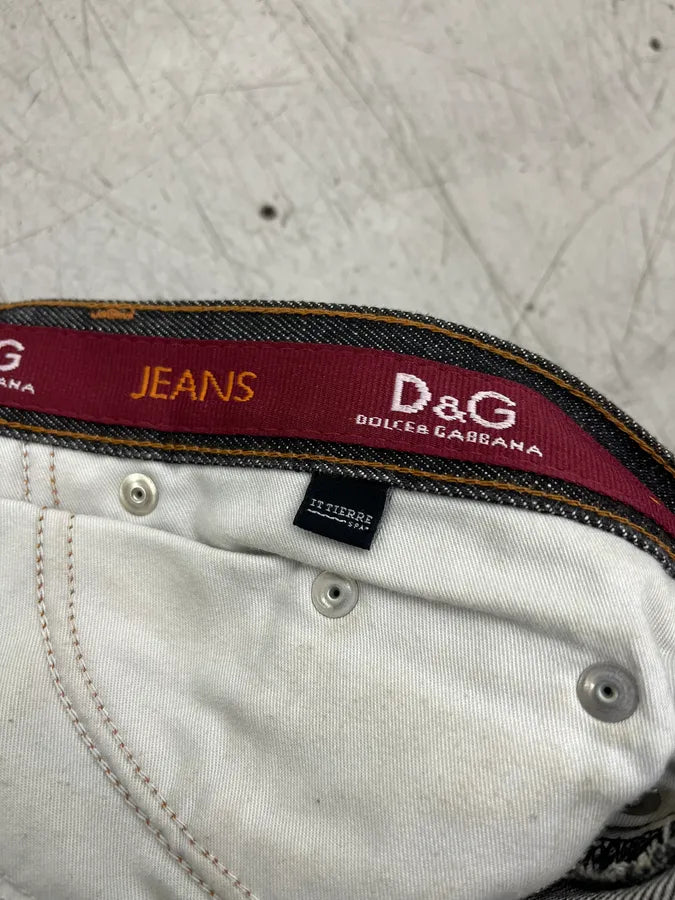 AW2003 Dolce & Gabbana Zip Dark Grey Denim Jeans QZjLVhO 13