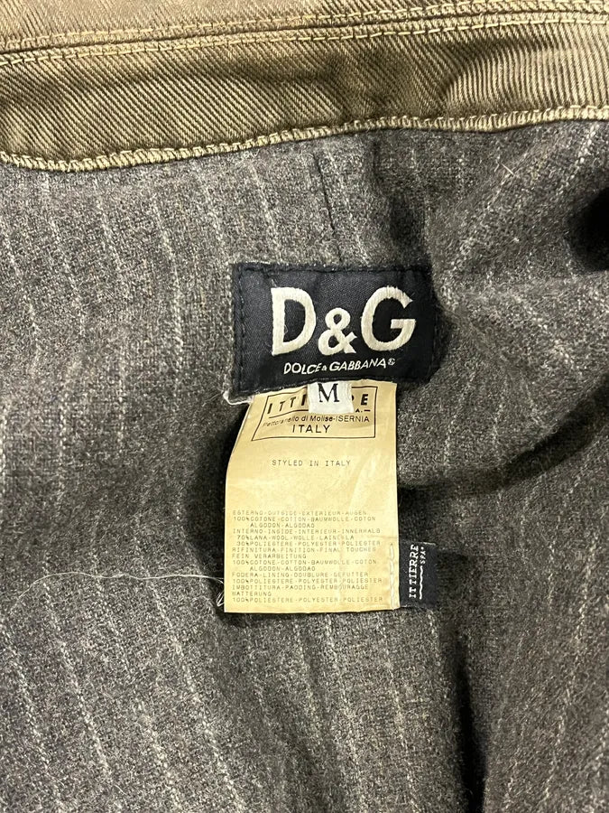 AW2003 Dolce & Gabbana Zip Grey Denim Jacket IXPLMCz 8