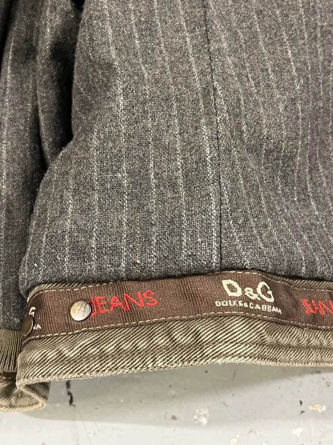 AW2003 Dolce & Gabbana Zip Grey Denim Jacket IXPLMCz 11