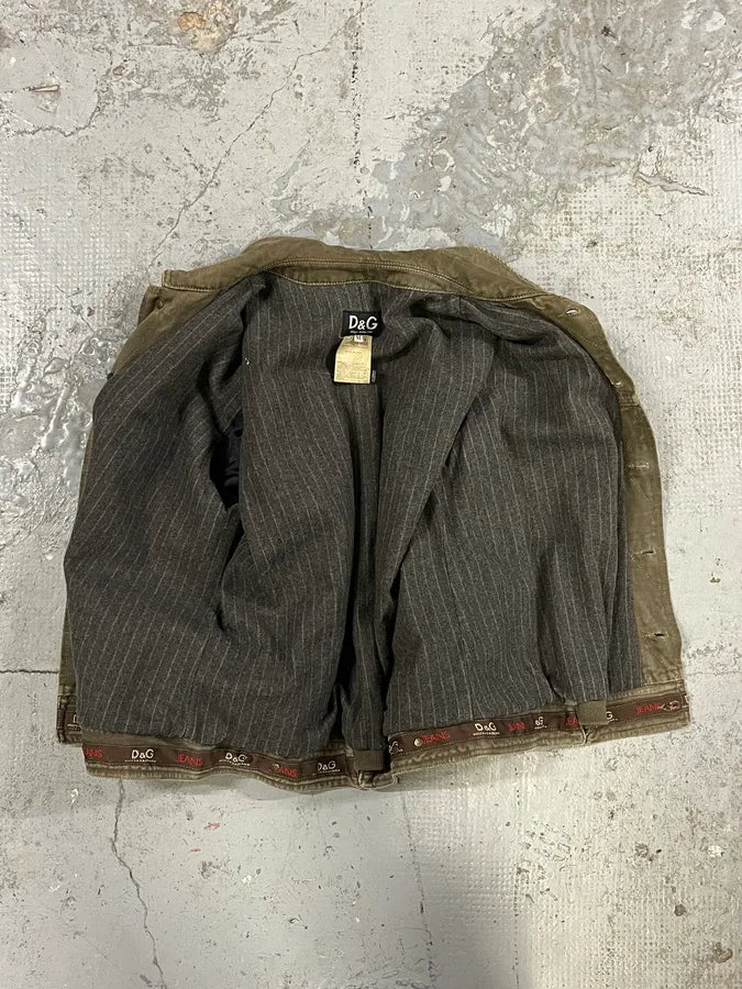 AW2003 Dolce & Gabbana Zip Grey Denim Jacket IXPLMCz 9